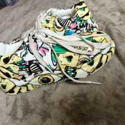 Women’s Lightweight Graffiti Platform Sneakers: Size 7