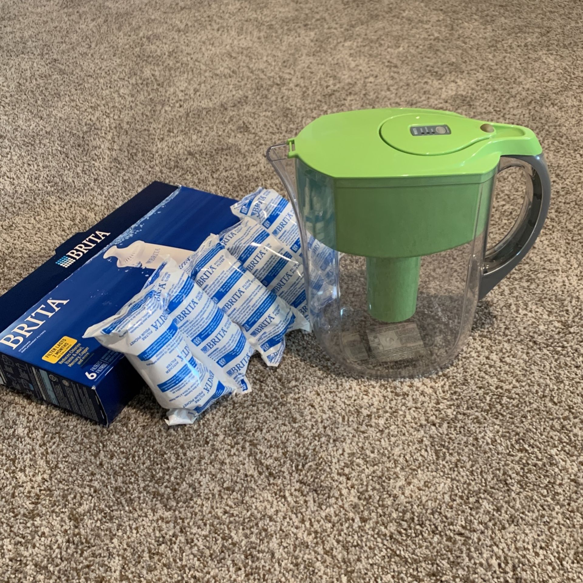 Brita water Filteration pitcher 5 New Replacement Filters