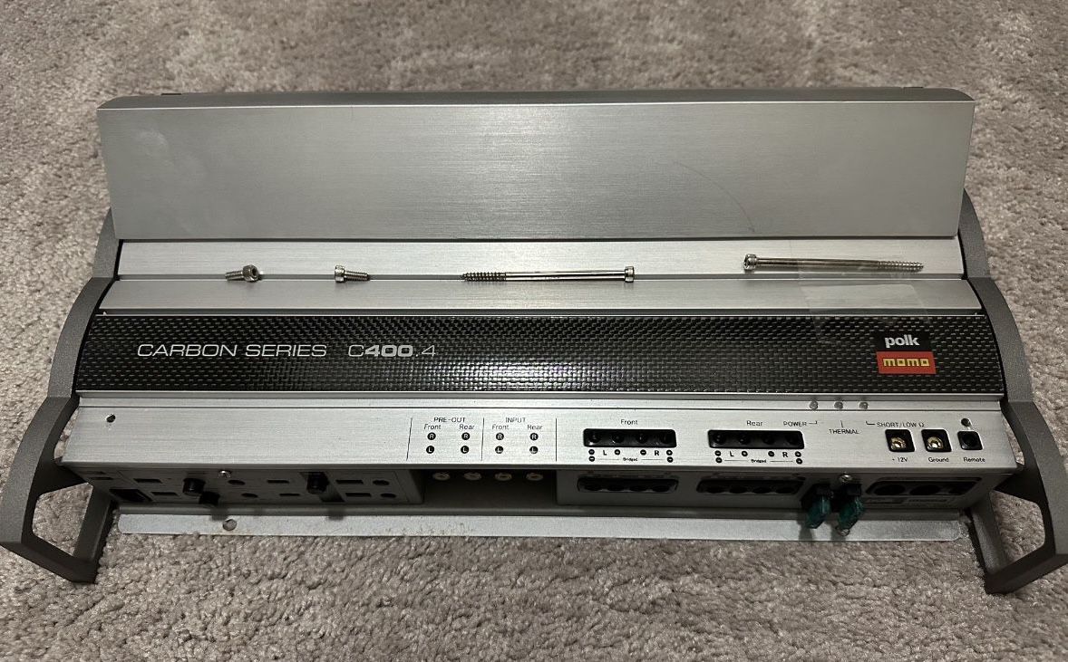 Polk/MOMO C400.4 4-channel car amplifier 75 watts RMS x 4 for Sale