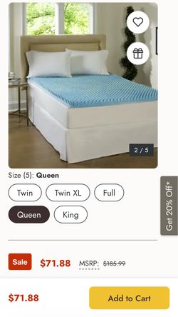 Lucid gel memory foam mattress topper.