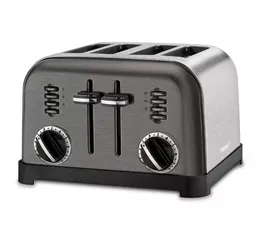 Cuisinart Classic Metal 4-Slice Toaster, Brushed Black Stainless CPT-180BKSP1