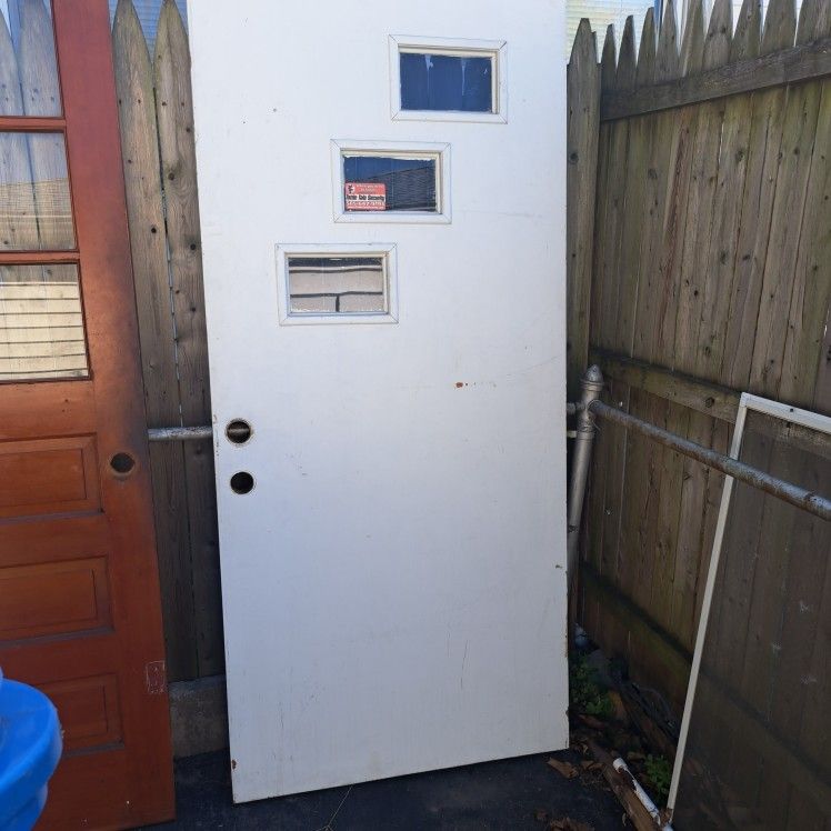 Used Solid Wood Exterir Door