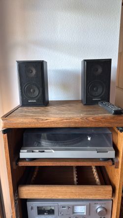 Classic audio entertainment cabinet with turn table
