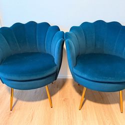 Teal Velvet Chairs
