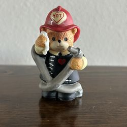 Firefighter Bear Figurine Decor