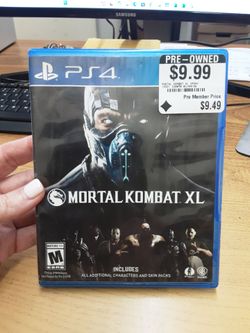Mortal Kombat XL Sony PlayStation 4 PS4 Video Game