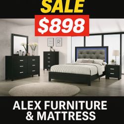 🔥 HUGE BLACK FRIDAY BLOWOUT SALE! 🔥 Get this stunning 5-Piece Bedroom Set for ONLY $898!