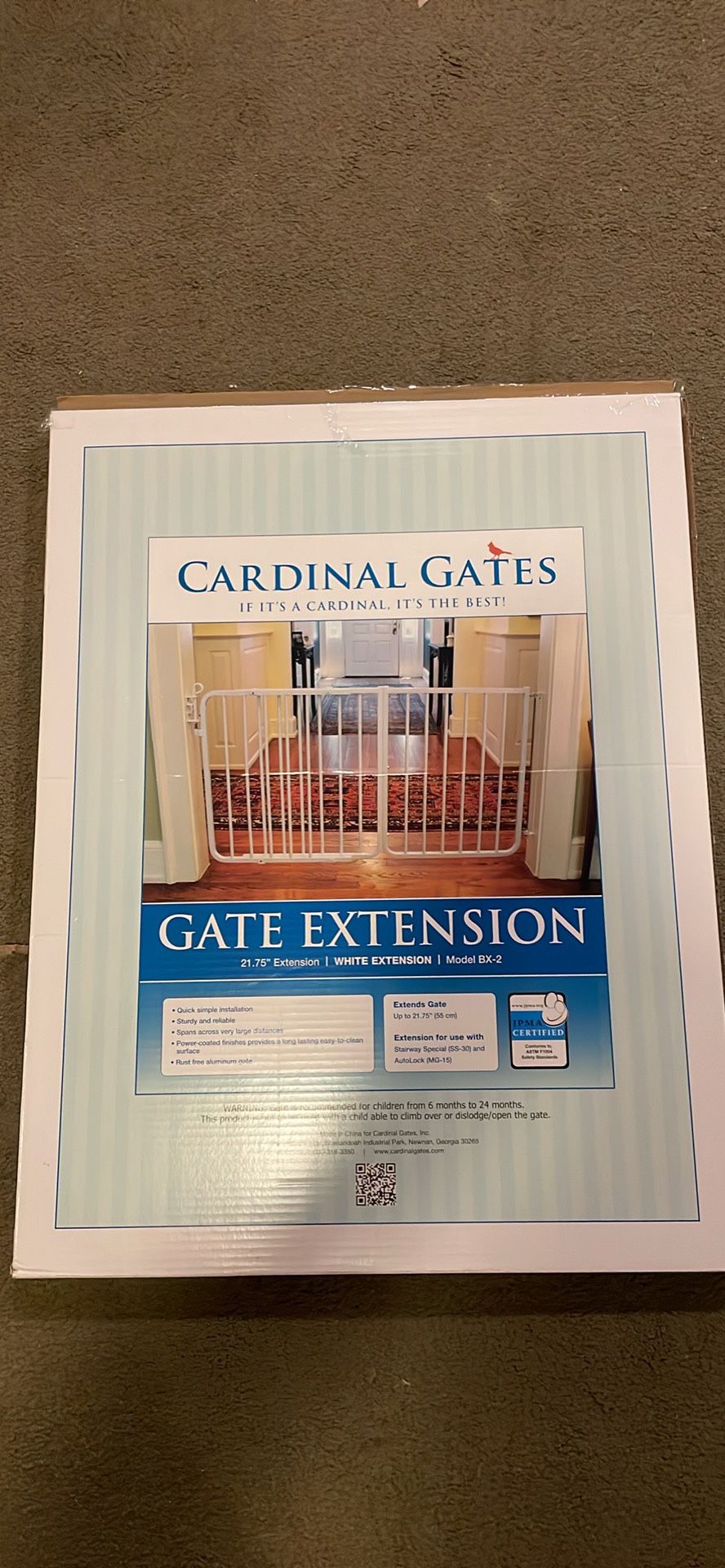 Baby gate extension – Cardinal Gates model BX-2