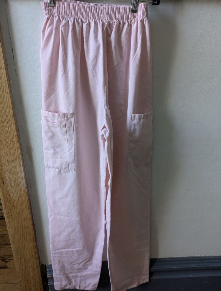 Vtg Women's Pink Jasco Brand Scrub Pants 