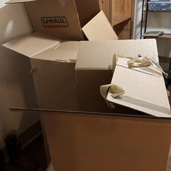 Moving boxes.