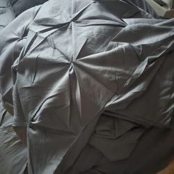 Gray Bedspread Sheets And Sham New