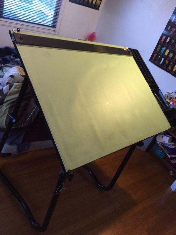 Mayline parallel bar, studio RTA adjustable drafting table