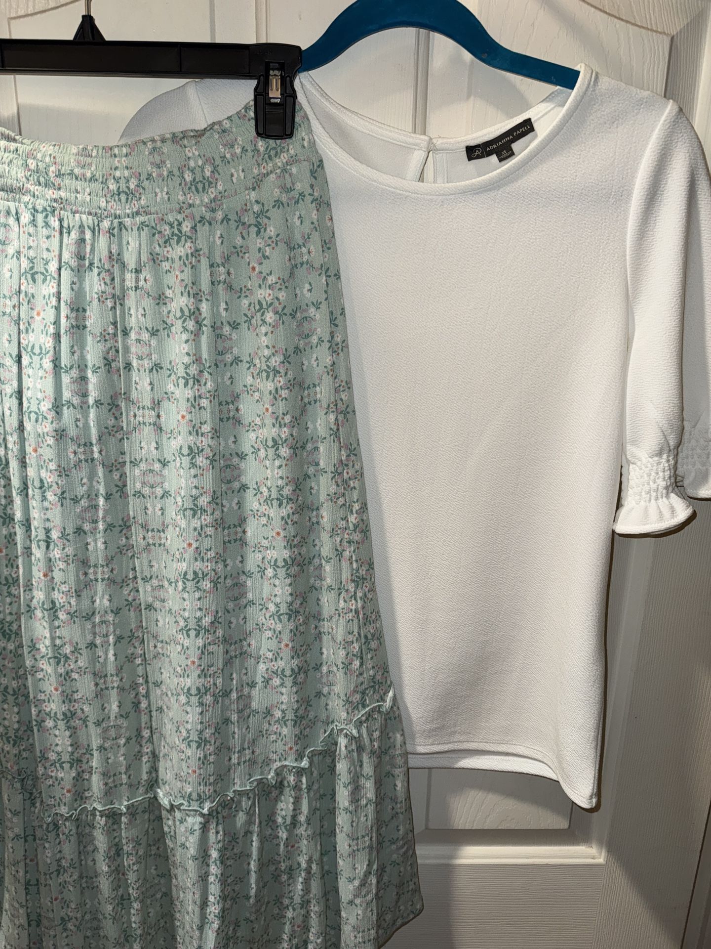 Women’s XS Adrianna Papell Blouse & XS Hippie Rose Skirt
