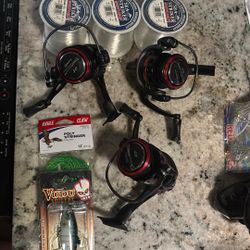 3 Quantum Throttle 6 20s, Sea Striker Mono Spools, Vudu Swimbait, & More