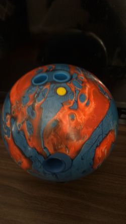 Bowling ball 14-15 pounds great condition, but if someone wants to buy I clean before you get here to buy the ball