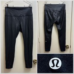 Lululemon Wunder Train Matte Foil Leggings Size 10
