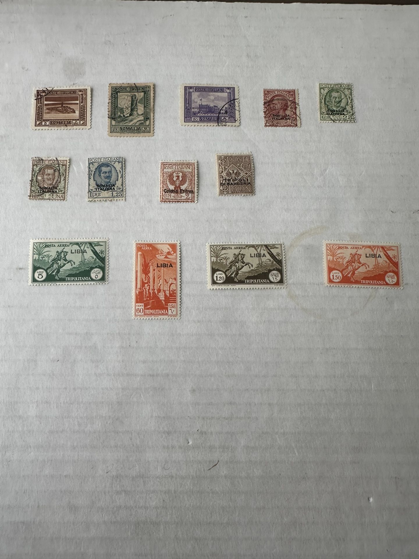 Italian Eastern Africa Occupation Group Of 13 Stamps