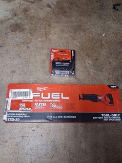 Milwaukee M18 Super sawzall and M18 battery 5.0