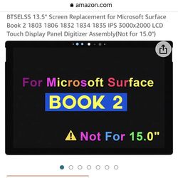 BTSELSS 13.5”  Screen Replacement For Microsoft Surface Book 2