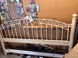 King size headboard and frame with matching bedside tables
