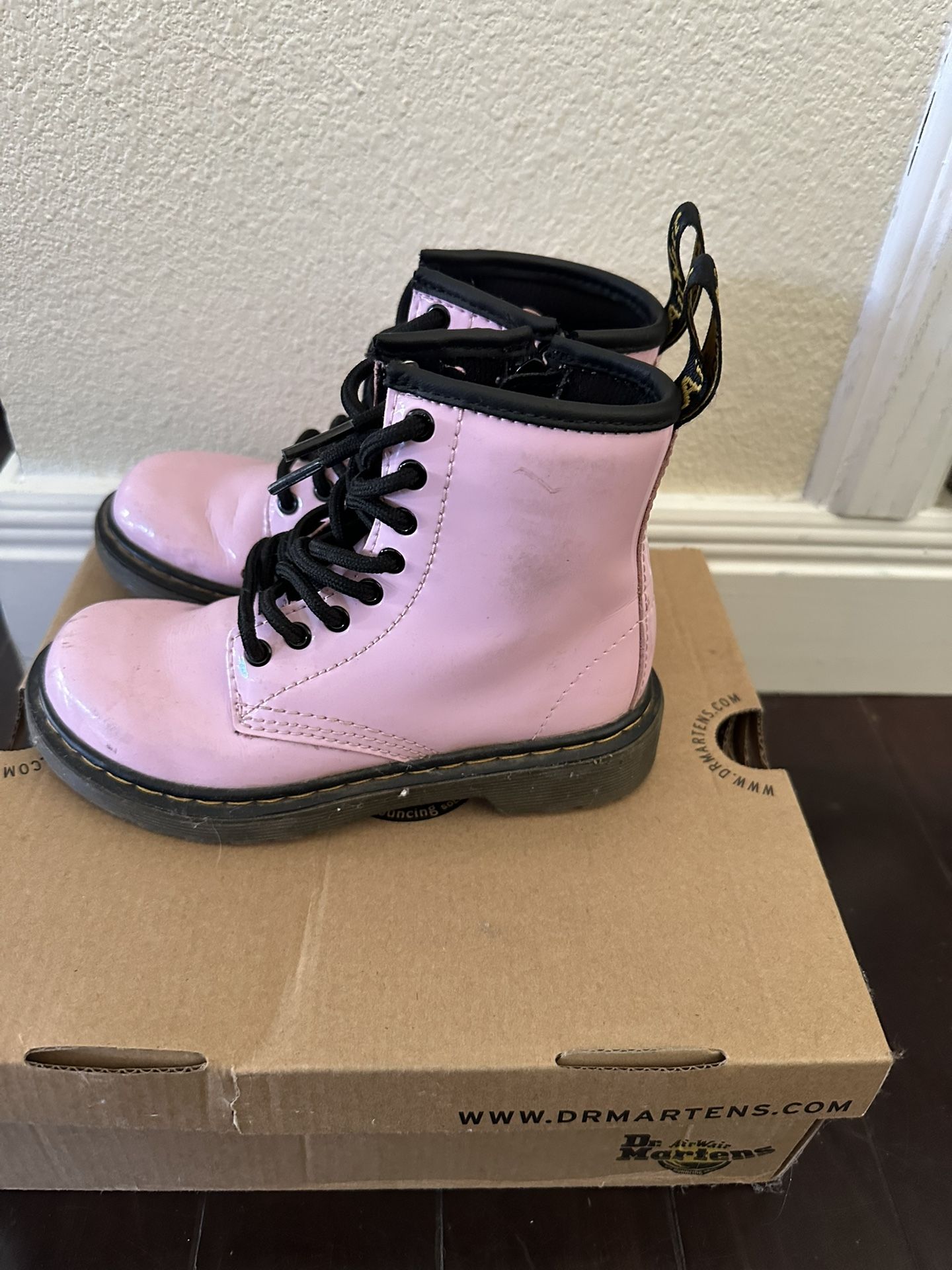 Dr Martens Air Wair Boots Pink Size 11 Girls Kids