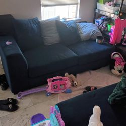 Dark blue couch