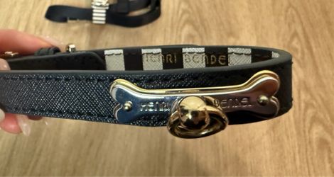 NWOT Henri Bendel black pet collar