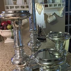 Pottery Barn Candle Holders (4)