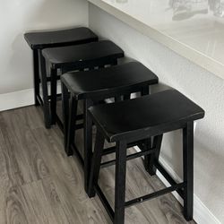 Wood Dining Stools and Table 