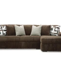 Ashley Chocolate Midnight Madness Two Piece Sectional