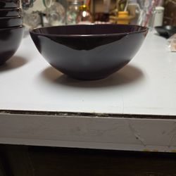 Chocolate Brown Dinner Bowls