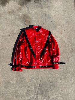 Spirit Halloween Michael Jackson Thriller Jacket Red Black Costume Size M