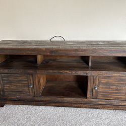 Large Wood Tv Stand With storage 