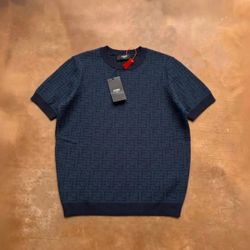 FENDI, Knit Embroidered Short Sleeves T-shirt SS26