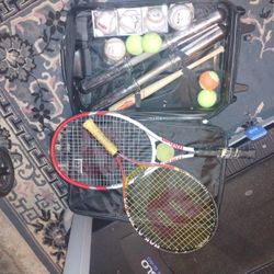 Tennis Rackets And Softball Kit