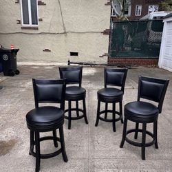 Four Rotate Bar Chair Solid Wood