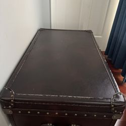 Gorgeous Genuine Leather Trunk/chest Tables 