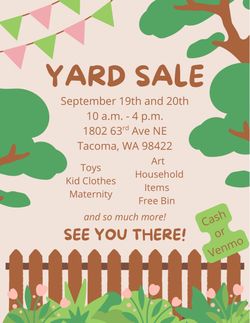 NE Tacoma Yard Sale