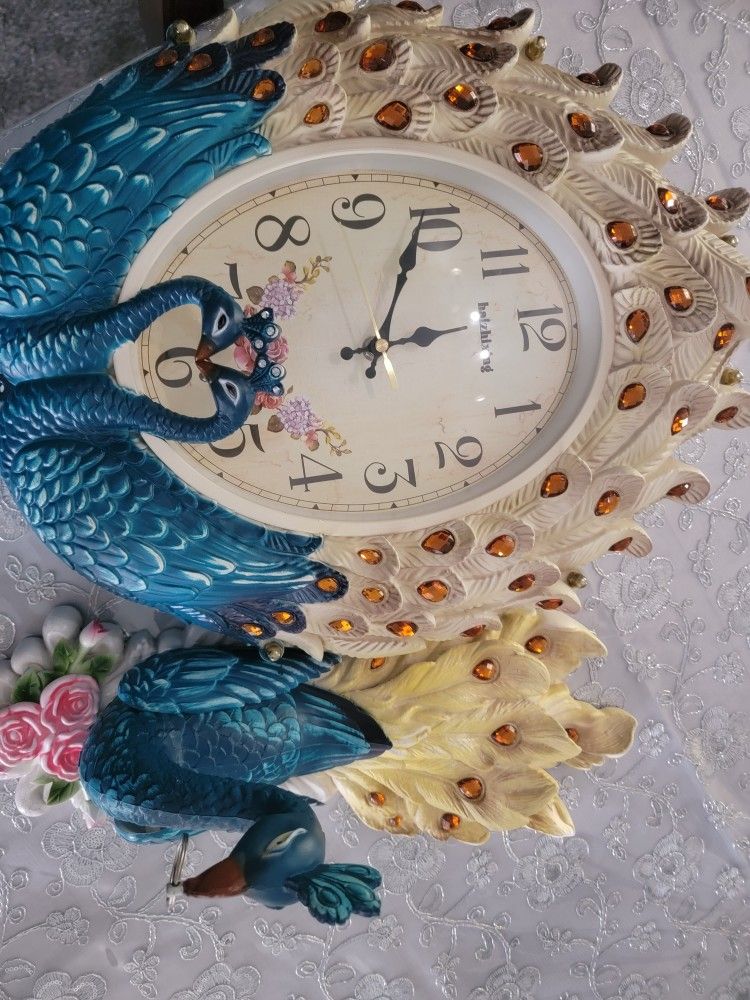 Peacock Clock