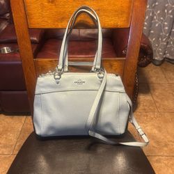 Coach Purse Color Blue Gold Good Condion Insade Medium Crossbody 