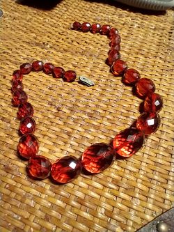 Vintage Cherry Amber Necklace