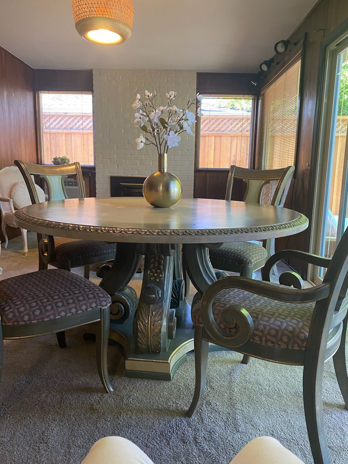 Antique Dining Table And Chairs