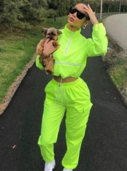 Neon Yellow Jogger Set
