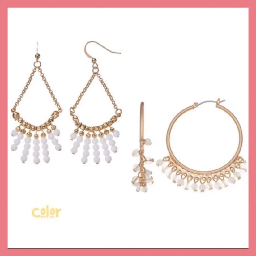 NWT Womens Color 2Pc Earring Set