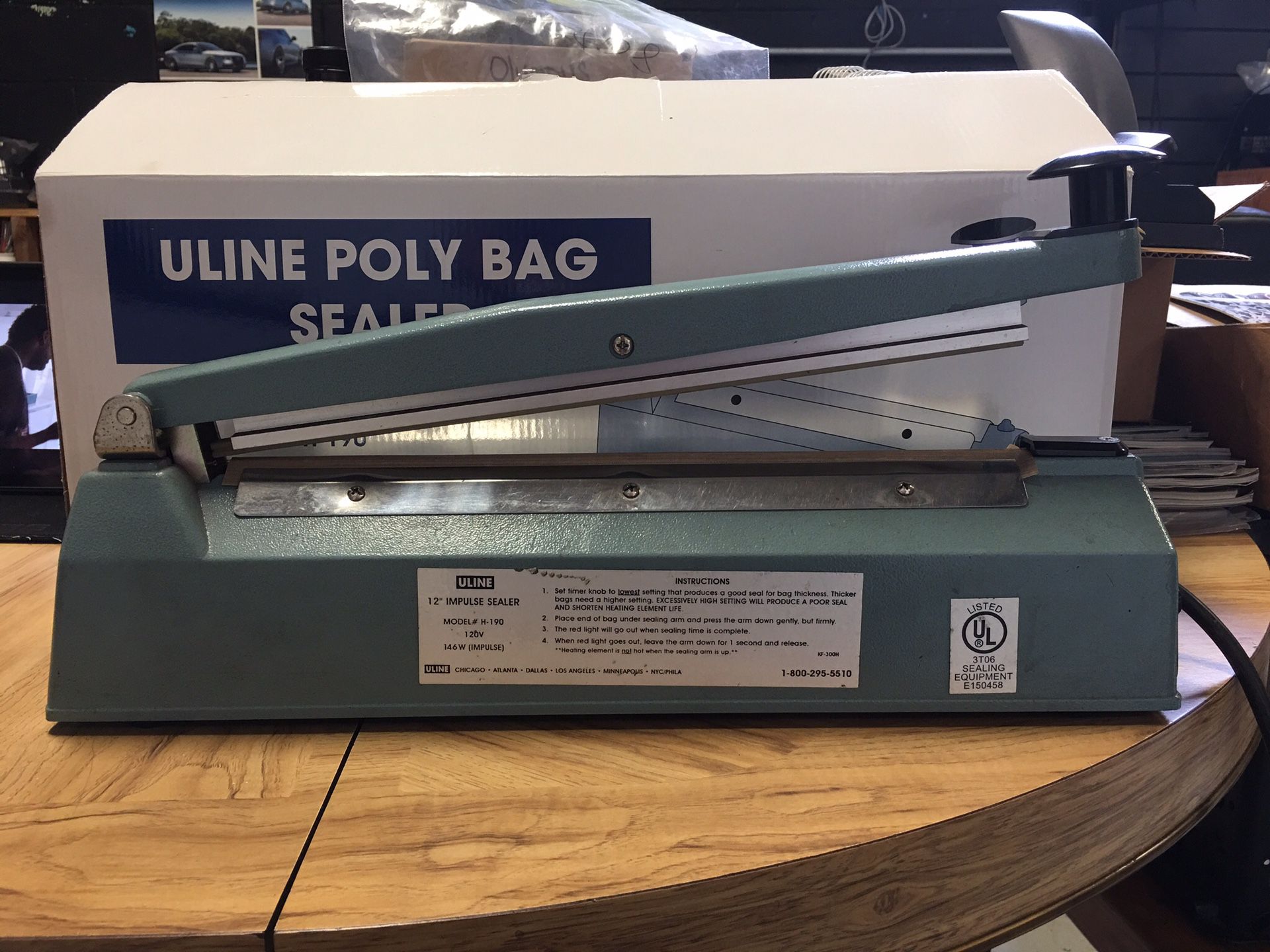 Uline H-190 Tabletop Poly Bag Sealer (Used)