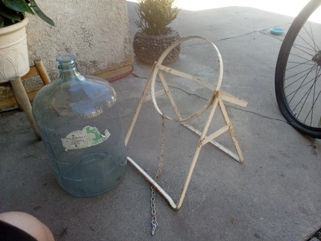 Vintage Sparklets 5 Gallon glass Jug And Water Dispenser 