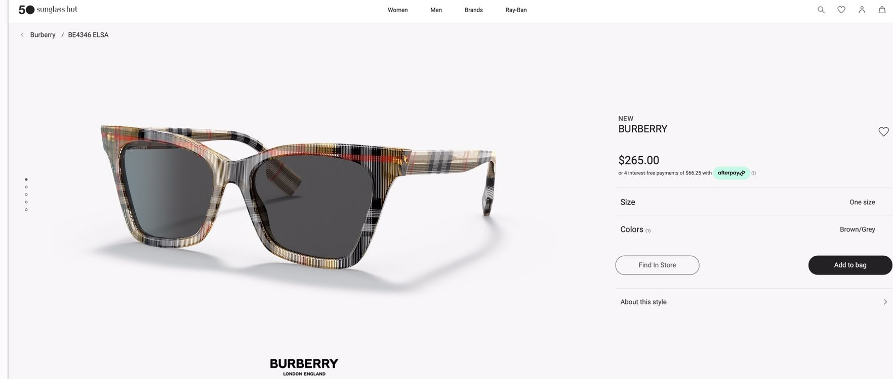Burberry sunglasses new