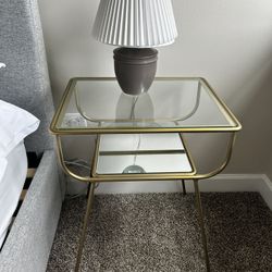 Glass Table + Lamp 