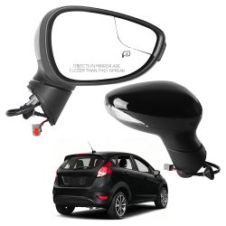 Right Side Mirror Compatible with 09-17 Ford Fiesta Black 6 Pins
