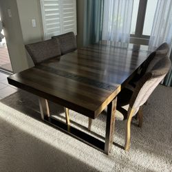 Extended dining table